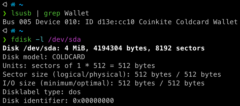USB connection of Hardware Wallets