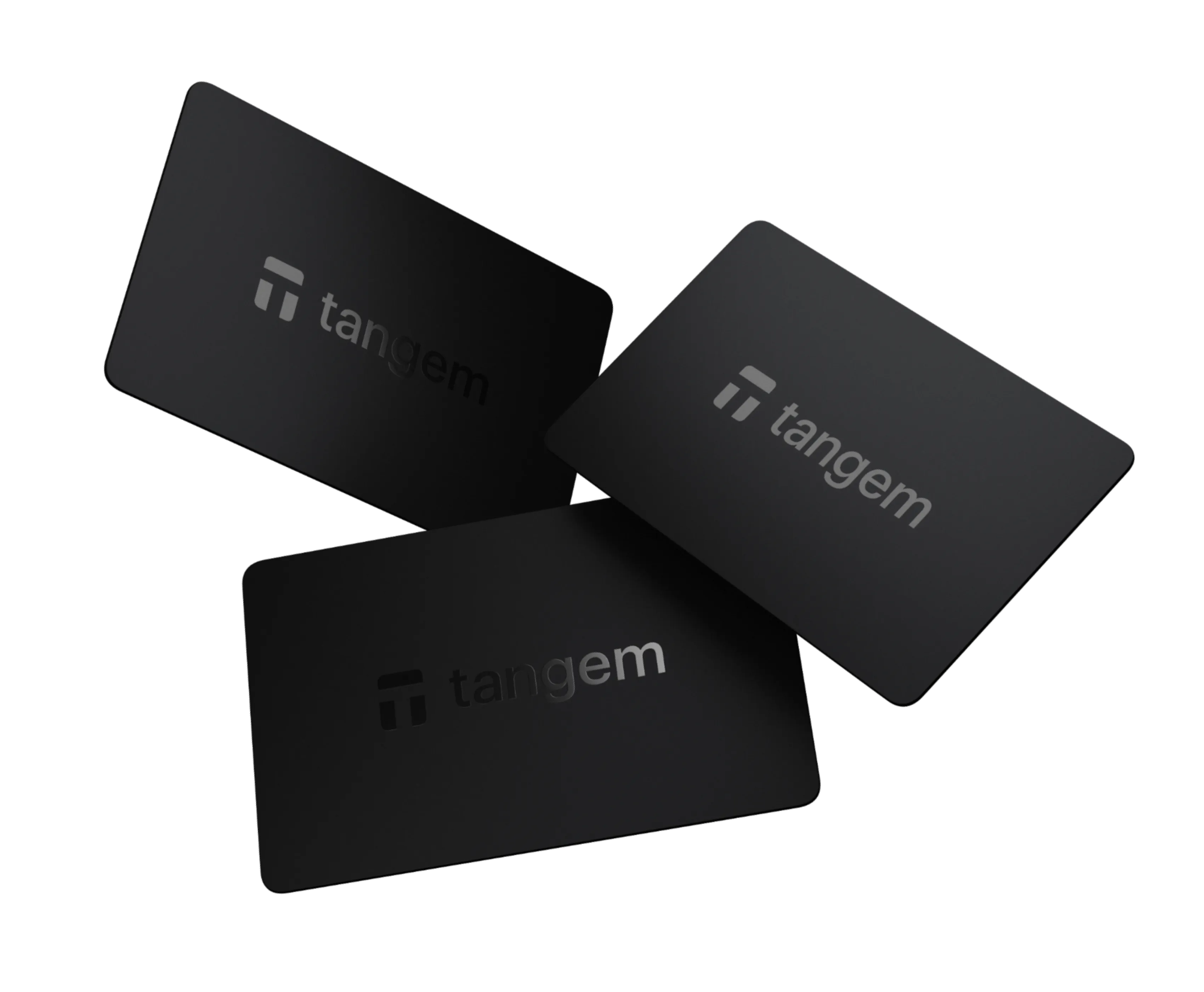 The Tangem Hardware Wallet is s black NFC card