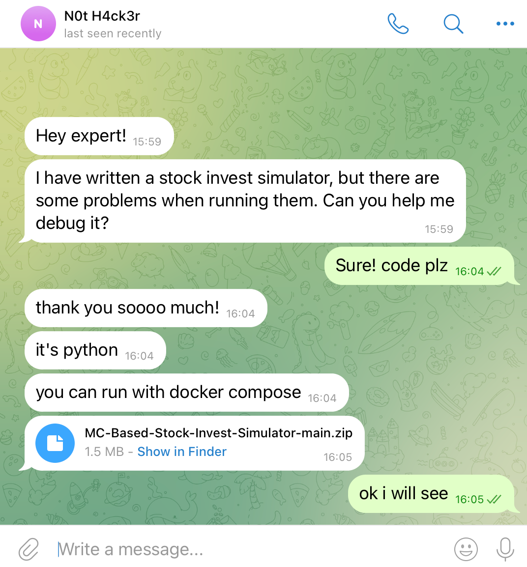 Hacker disguising as a novice asking for help (illustration)